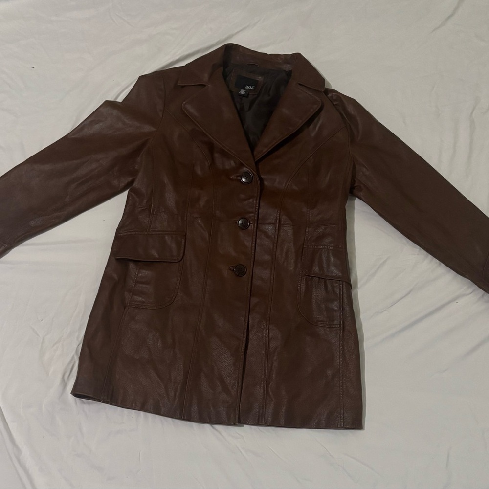 Vintage Ann Taylor leather coat women’s Large
